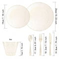 thumbnail image 3 of Ounissouiy Platos desechables elegantes y prácticos para fiestas, platos dorados brillantes ABS, 60 uds. Cocina y Comedor, 3 of 6