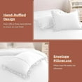 thumbnail image 6 of D.N.G. BEDDINGS 5 Piece Luxury 5 Inch Two Layer Ruffle Comforter Set Premium Super Soft, 800 TC, 100% Egyptian Cotton, Super Soft, Twin/Twin XL Size White Color, 6 of 7