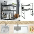 thumbnail image 4 of Over The Sink Dish Drying Rack, Length (32.68*11.02*5.12') Large 2 Tier Stainless Steel Dish Dryer Rack for Kitchen Organizer Storage Space Saver Shelf Utensils Holder Drainer, 4 of 7