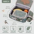 thumbnail image 3 of Bentgo Kids Lunch Bag - Double-Insulated, Reusable Lunch Bag for Kids 3+ with Adjustable Strap; Holds Lunch Box/Water Bottle/Snacks; Easy-Clean, Water-Resistant & Pockets (Dino Fossils), 3 of 7