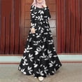 thumbnail image 1 of IDALL Robes Maxi, Robe à Manches Longues Robe Imprimée Robe Longue Vêtements Musulmans Robes Longues, Robes Hawaïennes, Robes Noires m, 1 of 5