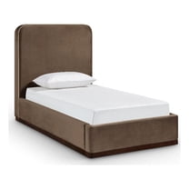 Meridian Furniture Rava Brown Velvet Upholstered Twin Bed