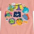 thumbnail image 3 of Monsters Inc. - Monster Character Circle - Toddler & Youth Girls Short Sleeve Graphic T-Shirt, 3 of 5