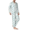 thumbnail image 2 of Pofeuu Dragonfly Print Men's Long Sleeve Pajama Set Pijamas Para Hombres Pijamas Para Hombres Mens Pajamas Set-Small, 2 of 7