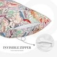 thumbnail image 5 of Bixox Passport Stamp Printed Pillow Protector,Super Soft Ideal for Home,Guests,Rentals - 20"x30", 5 of 8