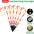 thumbnail image 3 of EASTIN Outdoor Christmas Decorations  12 Pack Solar Christmas Candy Cane Lights with Wireless Remote Control & Bigger Solar Panel  9 Modes Bright  Night Solar Christmas Yard Pathway Decor, 3 of 7