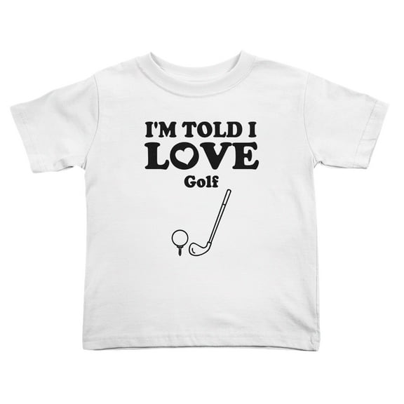I'm Told I love Golf Cute Toddler T Shirts for Boys Girls (White, Youth L)