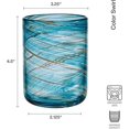 Mikasa Color Swirl Rocks Double Old Fashioned Glasses, Set of 4, Blue