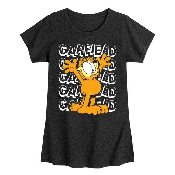 Garfield - Garfield Repeated - Toddler & Youth Girls Short Sleeve Graphic T-Shirt