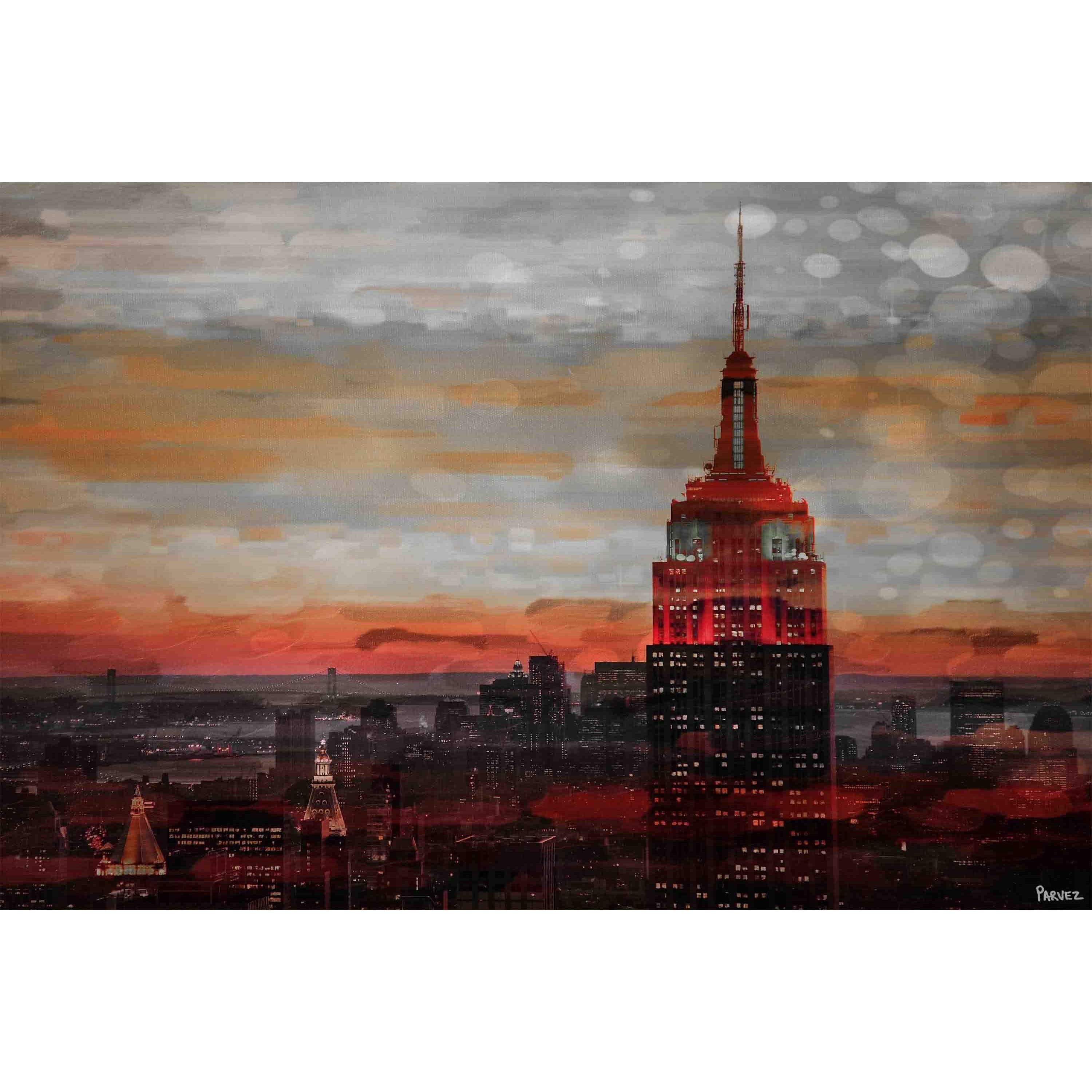 Parvez Taj "Red Hot NYC" Print on Canvas