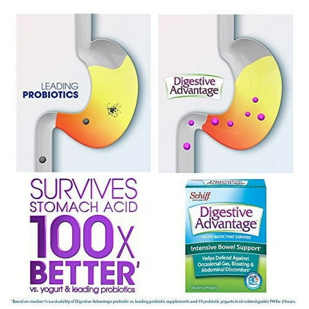 Digestive Advantage Probiotics - Intensive Bowel Support Probiotic Capsulest, 32 Count