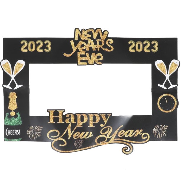 KAKOWELY Marco de fotos de Año Nuevo, accesorio de fotografía de mano, accesorio de fotografía de Año Nuevo 2023