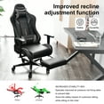 thumbnail image 4 of GTRACING Music Gaming Chair with Footrest Ergonomic Reclining PU Leather Office Chair, Gray, 4 of 8