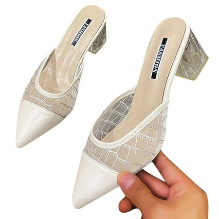 

NECHOLOGY Clear Platform Sandals for Women Sandals For Women Ladies Heel High Heel Good Arch Support Sandals for Women Beige 8