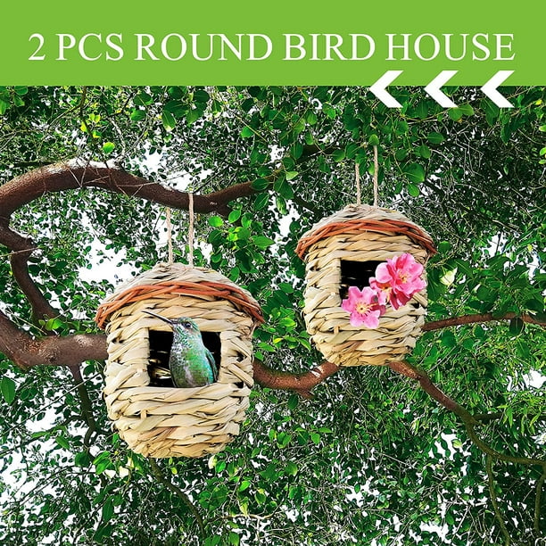 Acheter Nids d'oiseaux colibris pour l'extérieur, nid d'oiseaux suspendu en  herbe naturelle