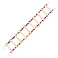 thumbnail image 3 of Bird Ladder Toys Coloured Flexible Parrot Swing Bridge Wooden Cockatiel Cage Hanging Climbing Ladder, 3 of 10