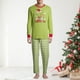 thumbnail image 1 of Pantalones De Camisa De Otoño Conjunto de pijama familiar de 2 piezas, vestido informal con estampado de dibujos animados para padres e hijos, traje diario Kuymtek Papá Verde 2Xl para Hombre, 1 of 7
