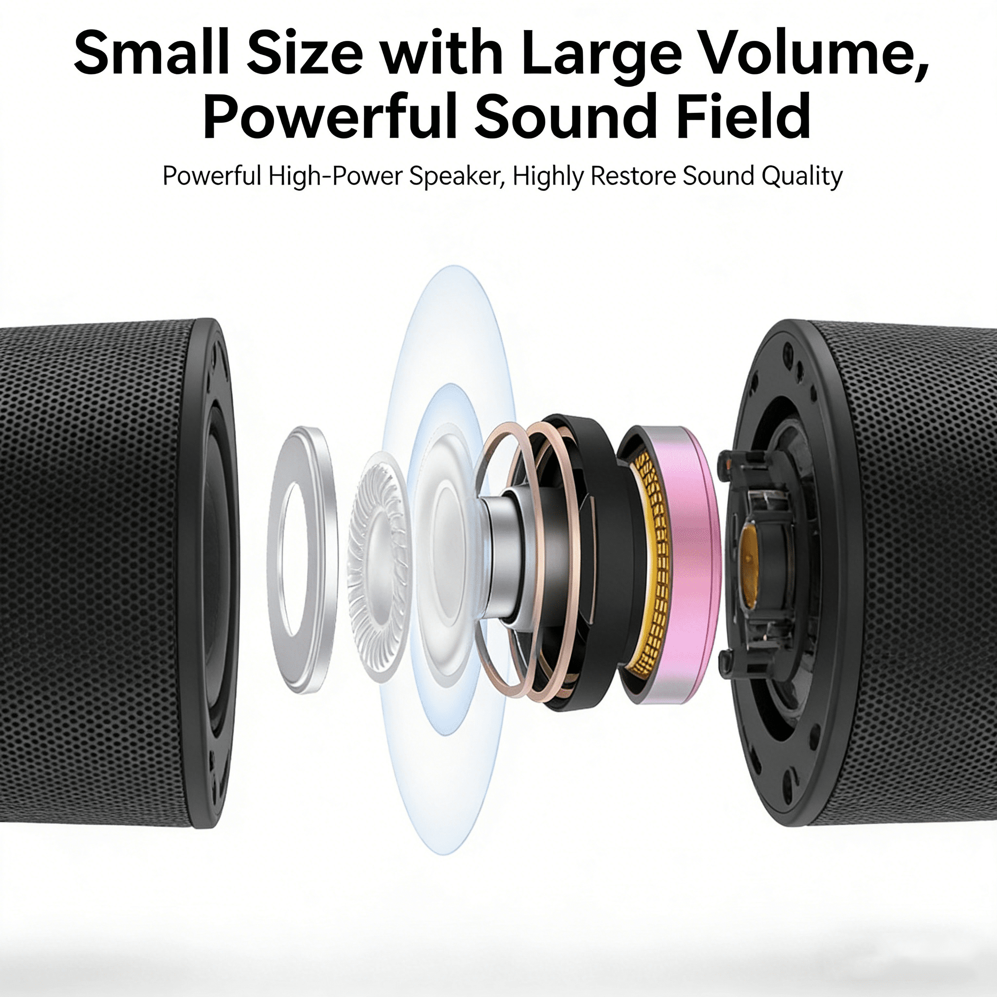 BBFace New Karaoke Bluetooth Speaker, Dual Wireless Mics, Hi-Res Audio, Portable for Home KTV & Outdoor Parties