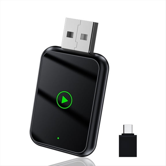 Rollbacks & More 2 in 1 USB Type C Wireless Carplay Android Auto Adapter Car Convert Wired to