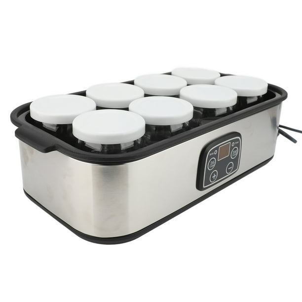 Fabricante De Yogurt Eléctrico, 1.4L Tiempo De Temperatura Ajustable Máquina De Yogurt De Yogurt Con 8 Piezas De Yogur Frascos Incubadora De Yogurt Casero Para El Helado De