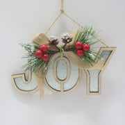 Holiday Time Wooden Sign ``joy`` With Berries Ornamen