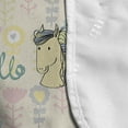 thumbnail image 4 of Hello Microwave Oven Cover, Hand Drawn Like Calligraphy and Horse Portraits with Colorful Flower Motifs, Water Resistant Organizer with Pockets Kitchen, 36" x 12", Eggshell Multicolor, by Ambesonne, 4 of 4