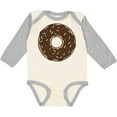 thumbnail image 3 of Inktastic Brown Donut, Donut With Colorful Sprinkles, Frosting Boys or Girls Long Sleeve Baby Bodysuit, 3 of 5