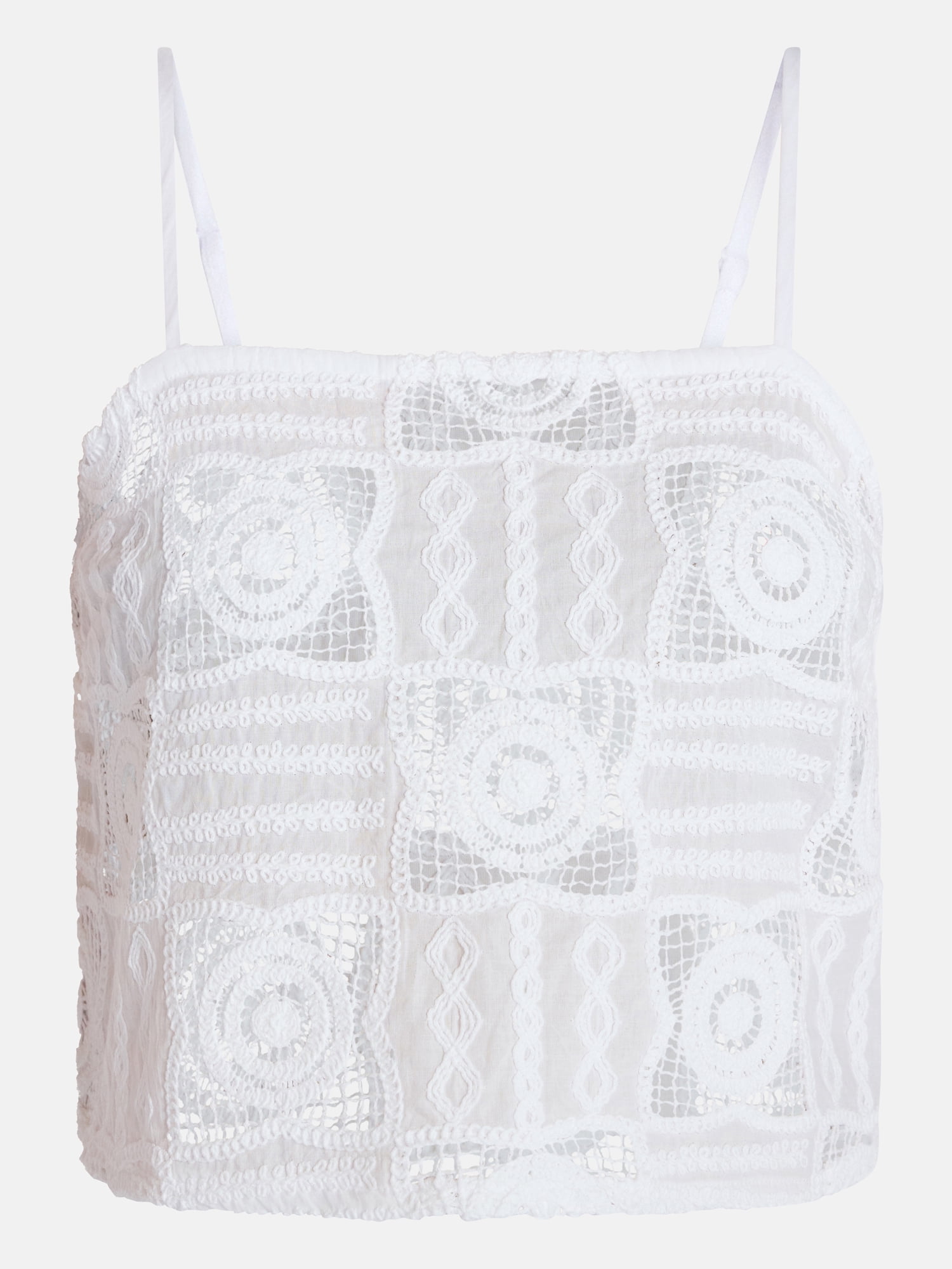 Time and Tru Women's and Women's Plus Crochet Top Coverup, Sizes XS - 3X