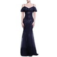 thumbnail image 2 of UPPADA Wedding Guest Dresses for Women One Shoulder Ruched Formal Evening Dress Wrap Ruffle Hem Dress Halter Bodycon Maxi Dress High Waist Party Prom Gown Cocktail Dress Clearance on sale, 2 of 5