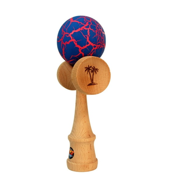 Bahama Kendama Crackle Standard Sized Kendama - Blue over Red