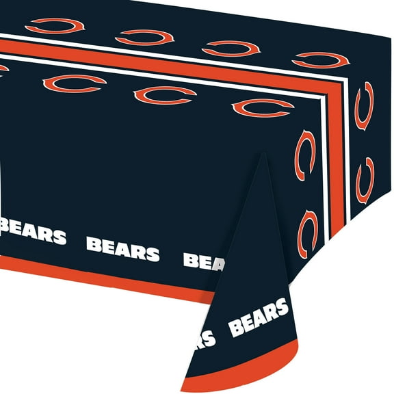 Chicago Bears Plastic Tablecloths, 3 Count