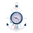 thumbnail image 1 of Anchor clock marine theme wall hanging decorative art clock living room wall clock, 1 of 5