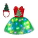 thumbnail image 2 of Vestido de de Navidad para niñas, vestido de fiesta de Navidad iluminado con diadema, luces LED, disfraz de Navidad para juegos de , L L, 2 of 9