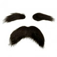 thumbnail image 4 of Kits de cejas, conjunto de bigote falso, barba falsa decorativa, Facial para actividades, disfraz de , fiesta, festival, fiesta, 4 of 9