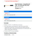thumbnail image 2 of Brake Pad Sensor - Compatible with 2006 - 2012 Mercedes-Benz R350 2007 2008 2009 2010 2011, 2 of 2
