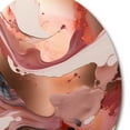 thumbnail image 4 of Designart "Fluidity in Marble Ocean Waves IV" Abstract Marble Metal Round Wall Decor, 4 of 5