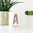 thumbnail image 2 of CTDream Personalized 11oz. Coffee Mug Gift, Tropical Monstera Palm Leaves Bright Colors, Monogram Letter and Name, 1-Pack, Custom, Includes Gift Box, Christmas Birthday Graduation Ideas, 2 of 6