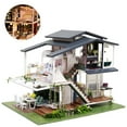 thumbnail image 4 of Miniatura Dollhouse, Mini Dollhouse Romantic French Style Tres Pisos 1:24 Escala para Niños Adultos para Regalos de Regalos para la Coleción de Exposicions en el Hogar, 4 of 7