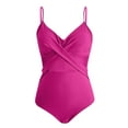 thumbnail image 4 of MSJUHEG Womens Bathing Suits,Tummy Control Swimsuits for Women,Monokini,High Cut Backless,Ribbed One Piece Swimsuits for Women,Swimsuits for Women 2025,Monokini Swimsuits for Women Hot Pink 2XL, 4 of 4