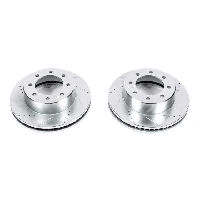Power Stop Front Pair of Drilled and Slotted Brake Rotors AR8373XPR