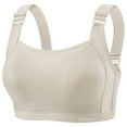 thumbnail image 1 of DPTALR Women's Solid Color Steel Ring Oversized Gathering Underwear Daily Bra, 1 of 3