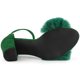 thumbnail image 5 of Sandalias de Tacón Cuadrado con Correa En El Tobillo Piel Sintética Allegra K Verde 41, 5 of 6