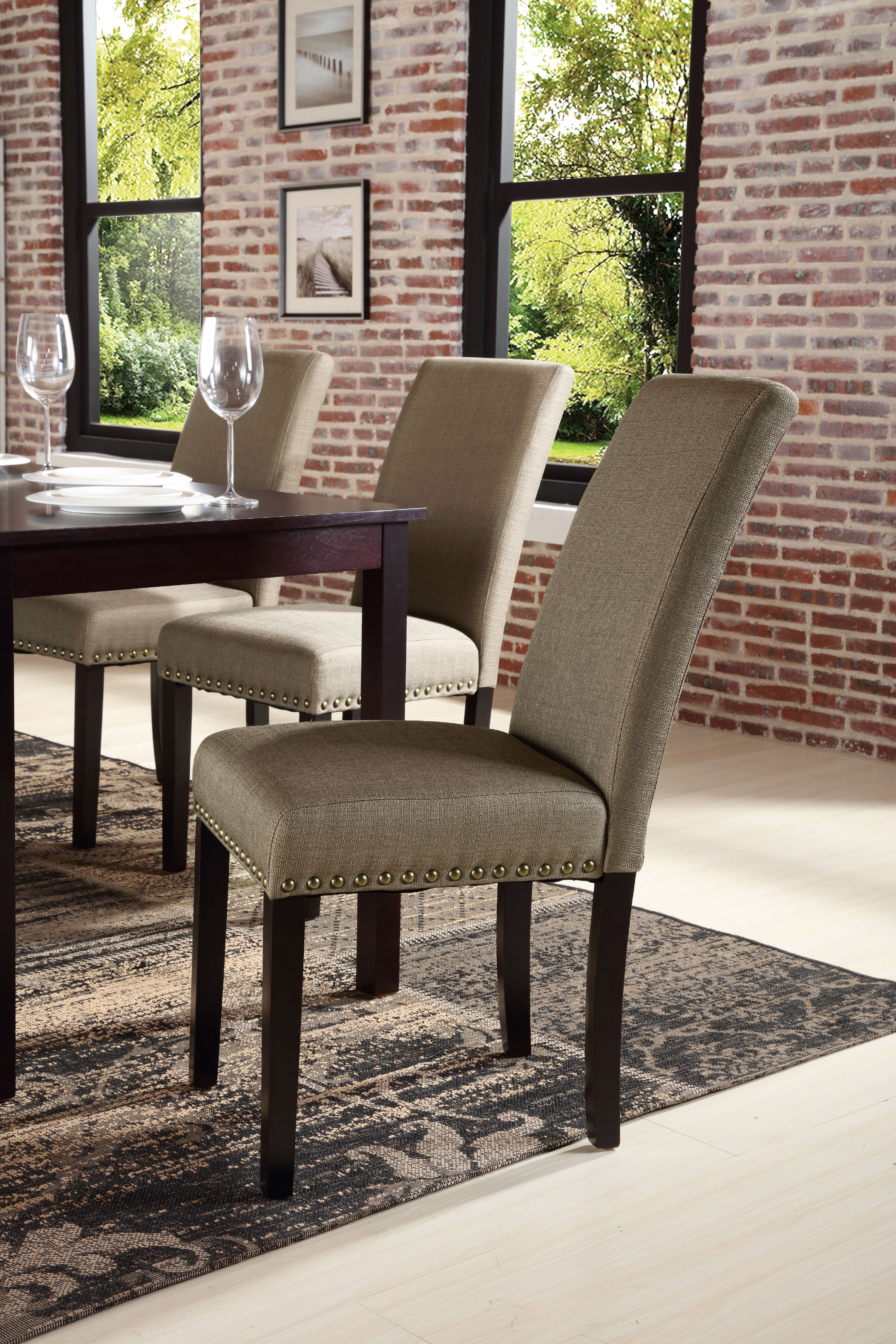 DHI Nice Nail Head Upholstered Dining Chair, 2 Pack, Multiple Colors - image 4 of 7
