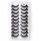 thumbnail image 1 of Kit de 10 pares de pestañas postizas, pestañas postizas 3D, pestañas largas naturales y esponjosas, pestañas postizas de banda suave reutilizables, extensión de pestañas de maquillaje negro de lujo, 1 of 5