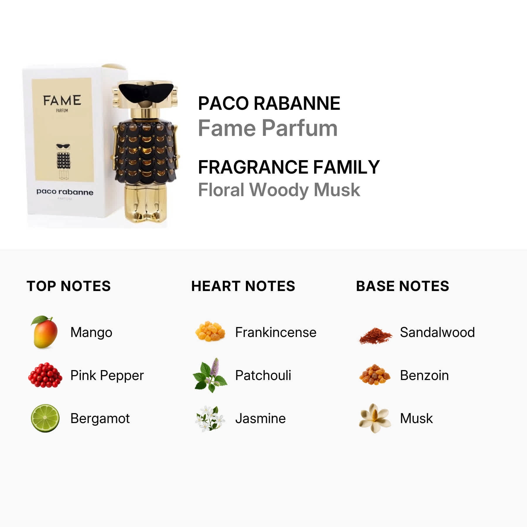 Paco Rabanne Ladies Fame Perfume EDP Spray 1.7 oz 3349668614653