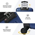 thumbnail image 4 of Luggage Sets 3 Piece, Hardside Expandable Ultra Durable PC Lightweight Carry On, Travel Suitcase Set with TSA Lock Spinner Wheels, Blue, 4 of 9