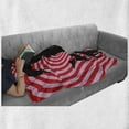 thumbnail image 6 of Kissing Soft Flannel Fleece Throw Blanket, Standing Man and Woman Silhouette on Whirlpool Design Heart, Cozy Plush for Indoor and Outdoor Use, 70" x 90", Dark Pink Baby Pink, by Ambesonne, 6 of 6