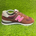 thumbnail image 4 of New Balance 574 Mens Size 9.5 Brown Pink Athletic Running Walking Shoes Sneakers, 4 of 5