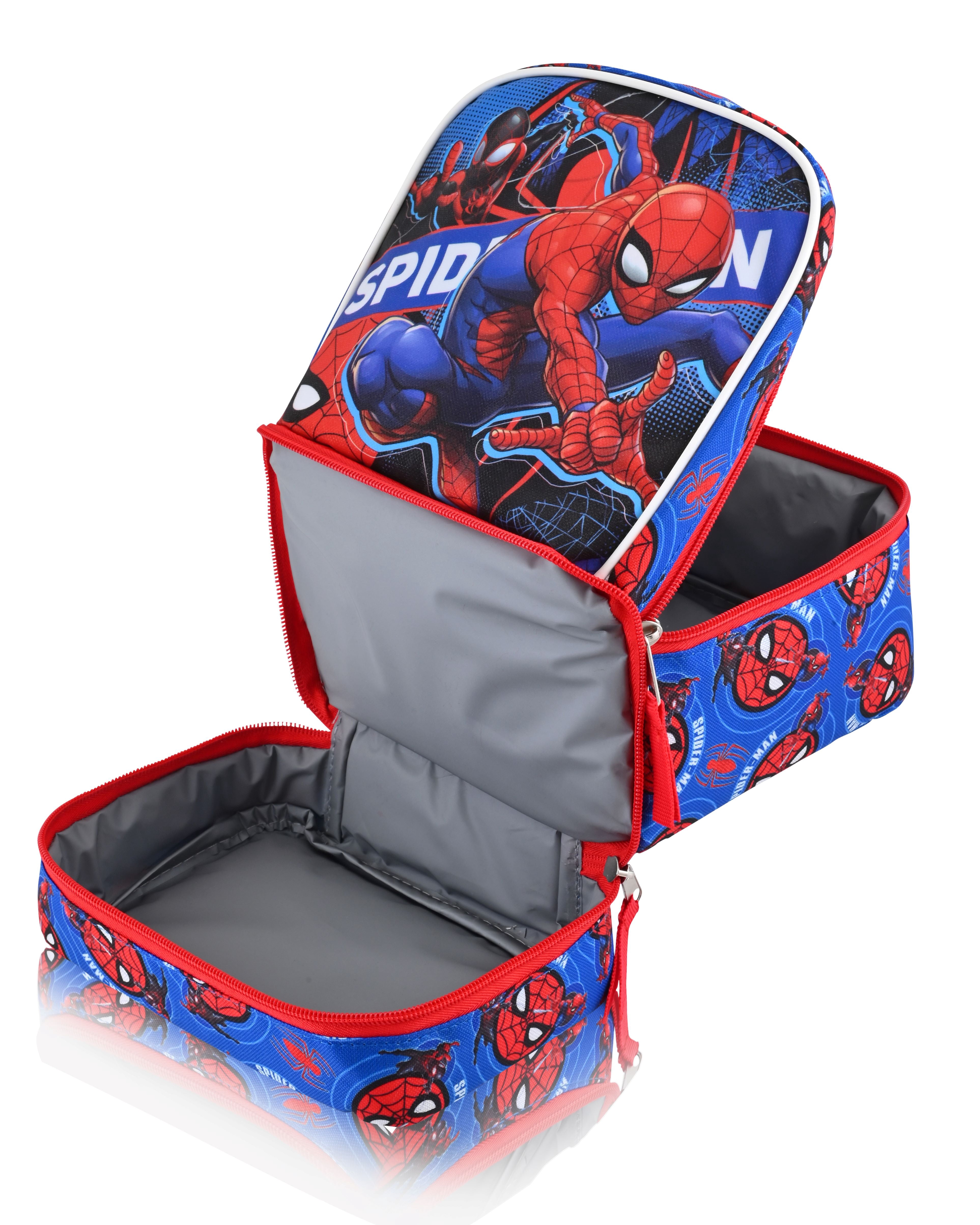 Marvel Spiderman Lunch Box for Kids | Insulated Lunch Bag Lunch Box for Boys, Girls, Unisex | Spiderman Blue Reusable Lunchbox