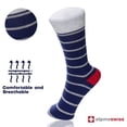 thumbnail image 3 of Alpine Swiss 6 Pack Mens Cotton Dress Socks Mid Calf Argyle Pattern Solids Set, 3 of 8
